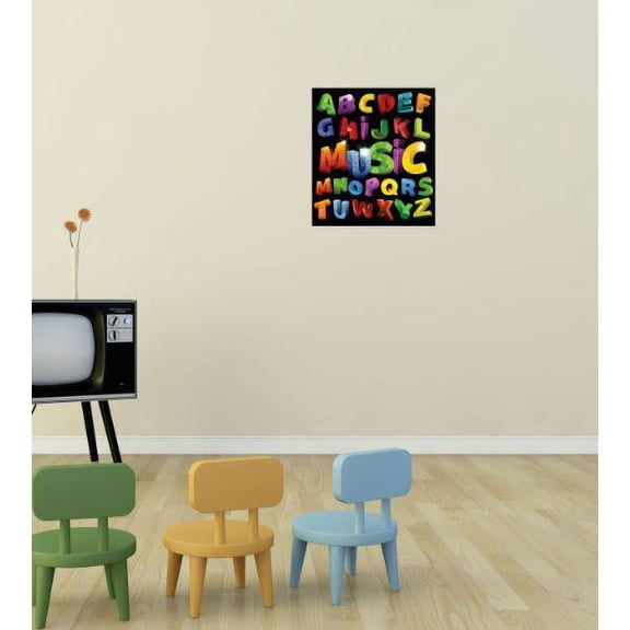 Custom Decals Full Alphabet Music Abc's School Daycare Bathroom 10 X15" -