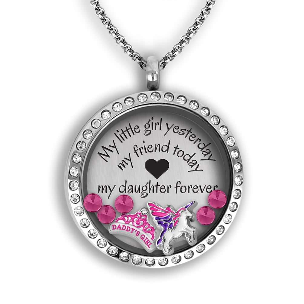 Daughter Gift From Mom Dad Pendant Necklace Jewelry from Mom Dad Inspirational Necklace for Daughter Granddaughter