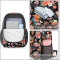 thumbnail image 4 of Pioneer Flower Floral Print Pattern 17" School Backpacks for Teens,Waterproof Oxford Fabric,S-Shape Padded Straps for School,Travel,Hiking,Camping, 4 of 5