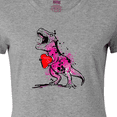 thumbnail image 4 of Inktastic Valentine's Day Graffiti T-Rex with Heart Shaped Candy Box Women's T-Shirt, 4 of 5