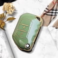 thumbnail image 3 of Key Fob Cover Compatible with Jeep Wrangler JL JLU Gladiator Keychain Case Holder Protector,B Green, 3 of 7