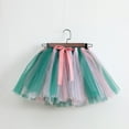 thumbnail image 3 of Elainilye Fashion Toddler Girls Tutu Skirt Cute Multicolour Net Yarn Princess Skirt Multi-color Bow Skirt, Sizes 2-10Y,Green, 3 of 4