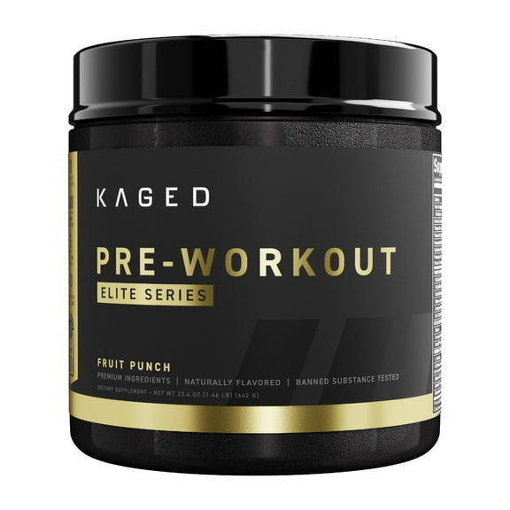 Kaged Pre Workout Powder Pre-Workout Elite for Men & Women | High Stimulant for Energy, Focus, Pumps | L-Citrulline, Beta Alanine, Creatine & 388mg of Organic Caffeine | Fruit Punch