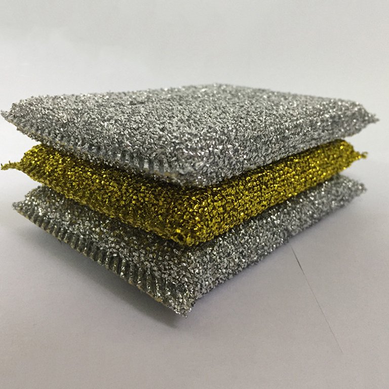 Gold Silver Color Cleaning Cloth for Sponge Scourer Scrubber