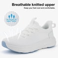thumbnail image 5 of KOLILI Wide Toe Box Sneakers Women Hands Free Slip On Nurse Shoes Non Slip Work Shoes Women Wide Width All White 8 US/40 EU, 5 of 7