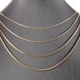 thumbnail image 5 of Hermah 0.9/1.2/1.5/2mm Mens Womens Silver Square Snake Necklace 22inch, 5 of 5