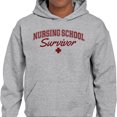 thumbnail image 2 of Nursing School Survivor Hoodie Sweatshirt Unisex 2X-Large Grey, 2 of 5