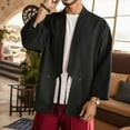 thumbnail image 2 of Vedolay Mens Cardigan Autumn Long Sleeve Loose Sweaters Cardigan Coat 2023 Black,L, 2 of 5