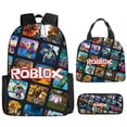thumbnail image 2 of ROBLOX-mochila con diseño de mundo Virtual para estudiantes de primaria y secundaria, morral escolar de Anime, caja de papelería de dibujos animados, 2 of 4