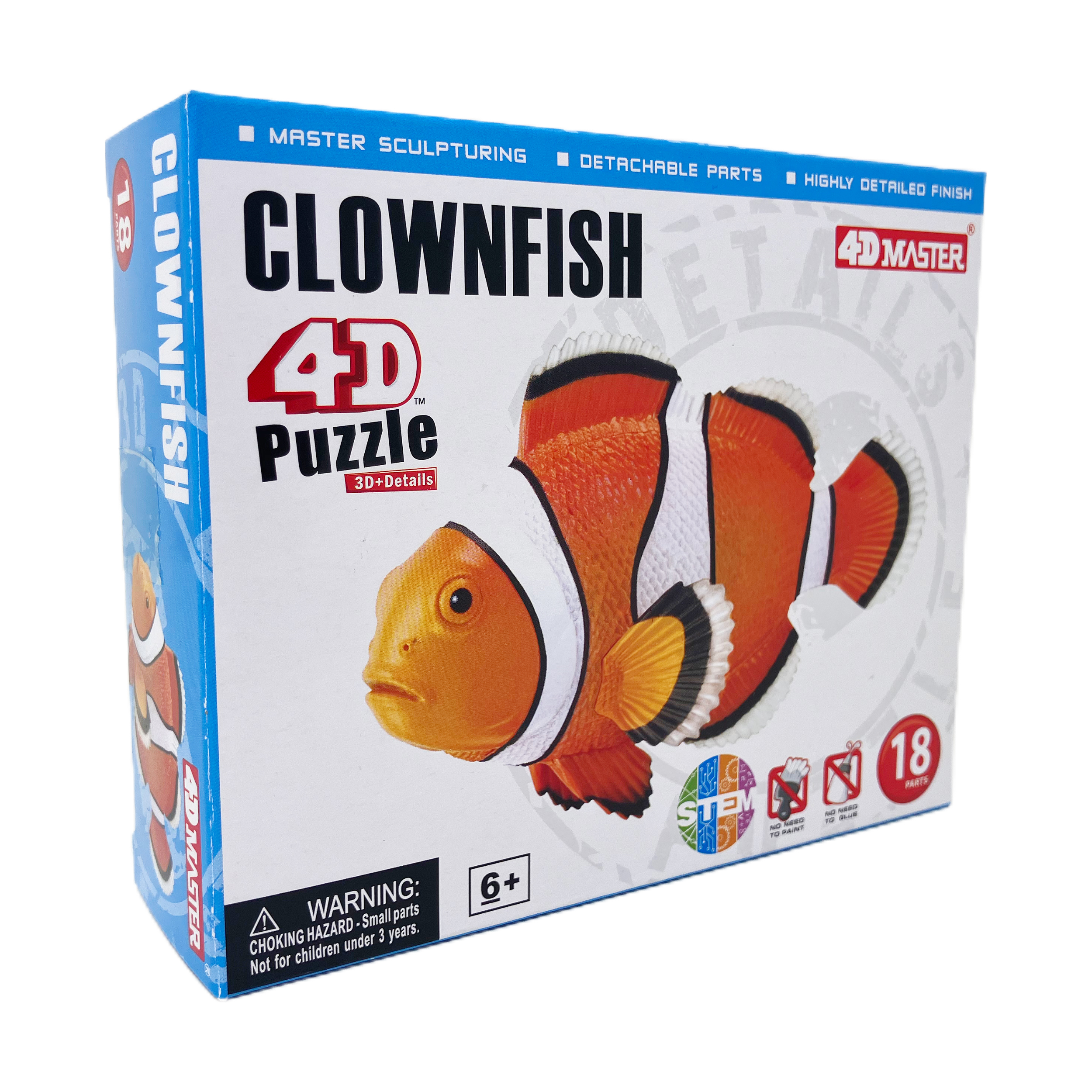 4D Master 4D Puzzle - Clownfish: 18 Pcs
