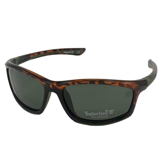 Timberland Mens Rectangle Matte Dark Havana Plastic Sunglass,  Polarized Lens  TB7149 52R
