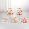 thumbnail image 5 of 5piece Cake Stand Set Cake Stand White Plastic Dessert Table Display Set With 2 Large 3-tier Cupcake Stands 3 Appetizer Trays Perfect For Wedding Birthday Tea Party, 5 of 6