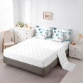 thumbnail image 3 of Manfei Kawaii Starfish 7-Piece Twin Bedding,Calm Sea Plant Bedding Comforter Set,White Blue,Reversible, 3 of 8