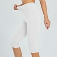 thumbnail image 5 of biudgviw Capri Pants for Women High Waisted Skinny Workout Yoga Pants Stretch Athletic Jogger Capris Cropped Pants Short Pants Trousers(White,X-Large), 5 of 6