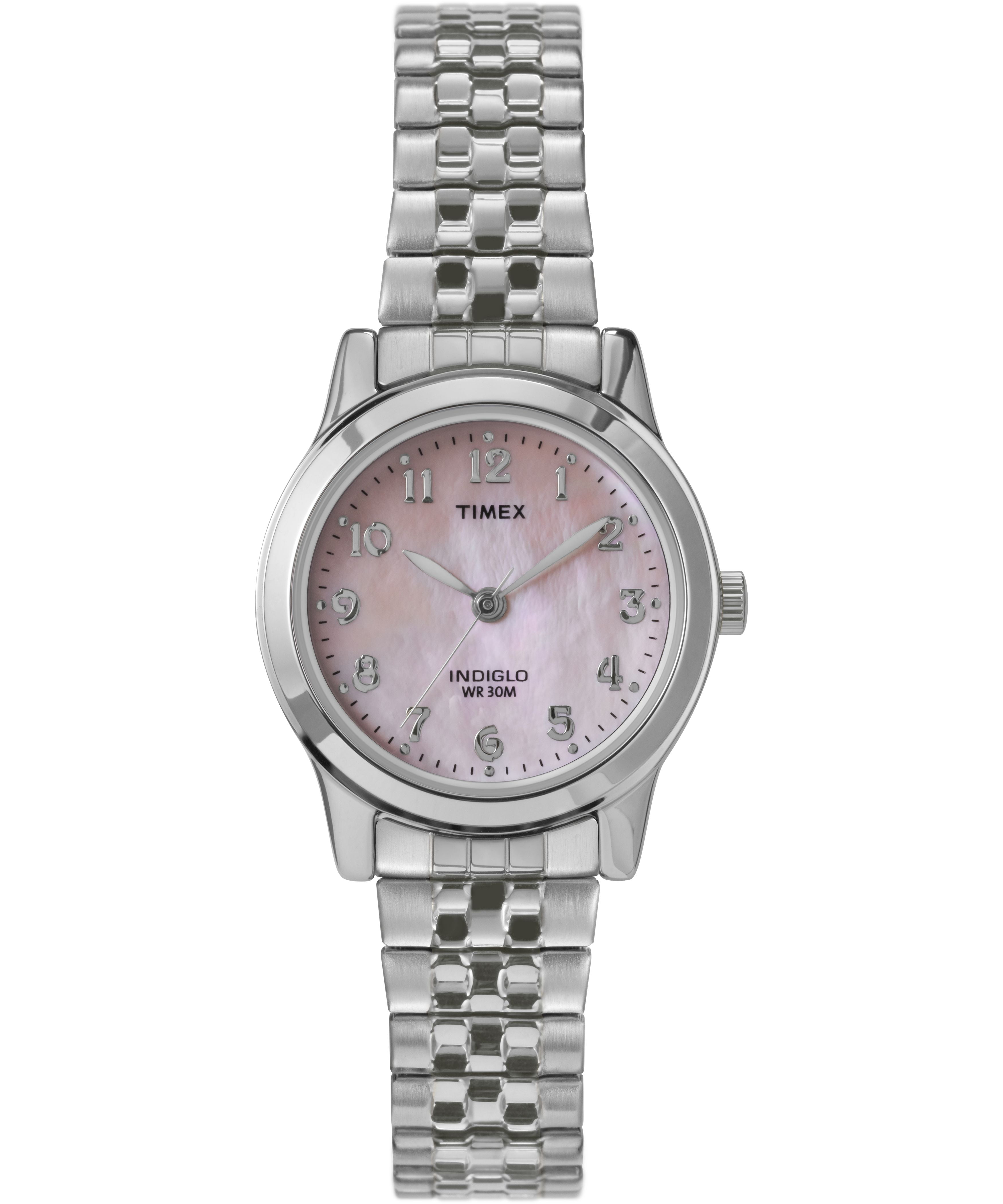 Timex Women's Stainless Steel Wristwatch with Indiglo Nightlight