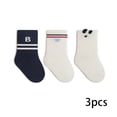 thumbnail image 2 of LYMAYTER 3 Pair ‌‌Infant Baby Unisex Cotton Socks Crew Length Gift Pack for Newborns Toddlers‌ 0-8Y, 2 of 7