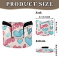 thumbnail image 2 of Haosy Blue Red Love Heart Golf Mallet Putter Cover Strong Magnetic Leather Golf Club Headcover Closure, 2 of 7