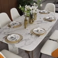 thumbnail image 4 of Round Placemats Heat Resistant Woven Vinyl PVC Dining Table Mats, 15inch/38cm Non-slip Washable Place Mats 6PCS for Christmas Dinner Party Restaurant Hotel, 4 of 7