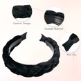 thumbnail image 4 of Diademas anchas Unique Bargains Aro negro para el cabello 1.18 pulgadas, 4 of 7