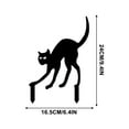 thumbnail image 2 of Halloween Metal Black Cats Decor Halloween Yard Lawn Stakes Garden Scare Animal Silhouette Statues Stakes for Home Yard Outdoor Decorations, 2 of 4
