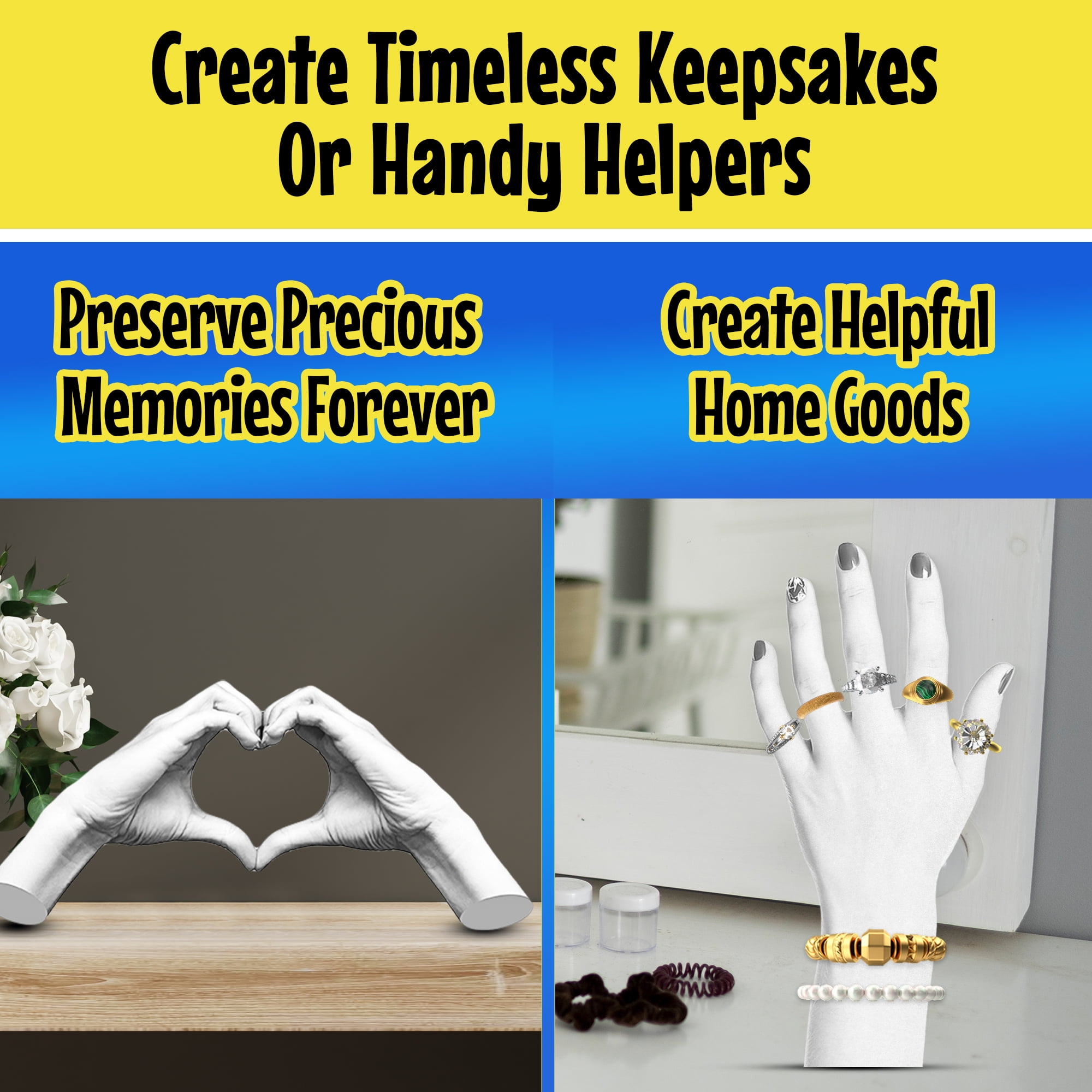 (3 pack) 5-Minute Crafts - Hand Plaster Making Kit for Kids Ages 6+ as Seen on Social Media