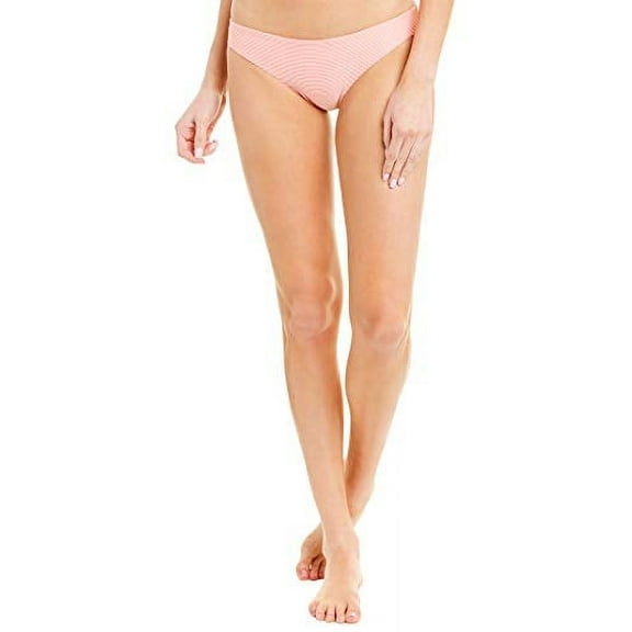 Onia Women's Rib Two Tone Lily Ribbed Hipster Bikini Bottom Pink Lake M