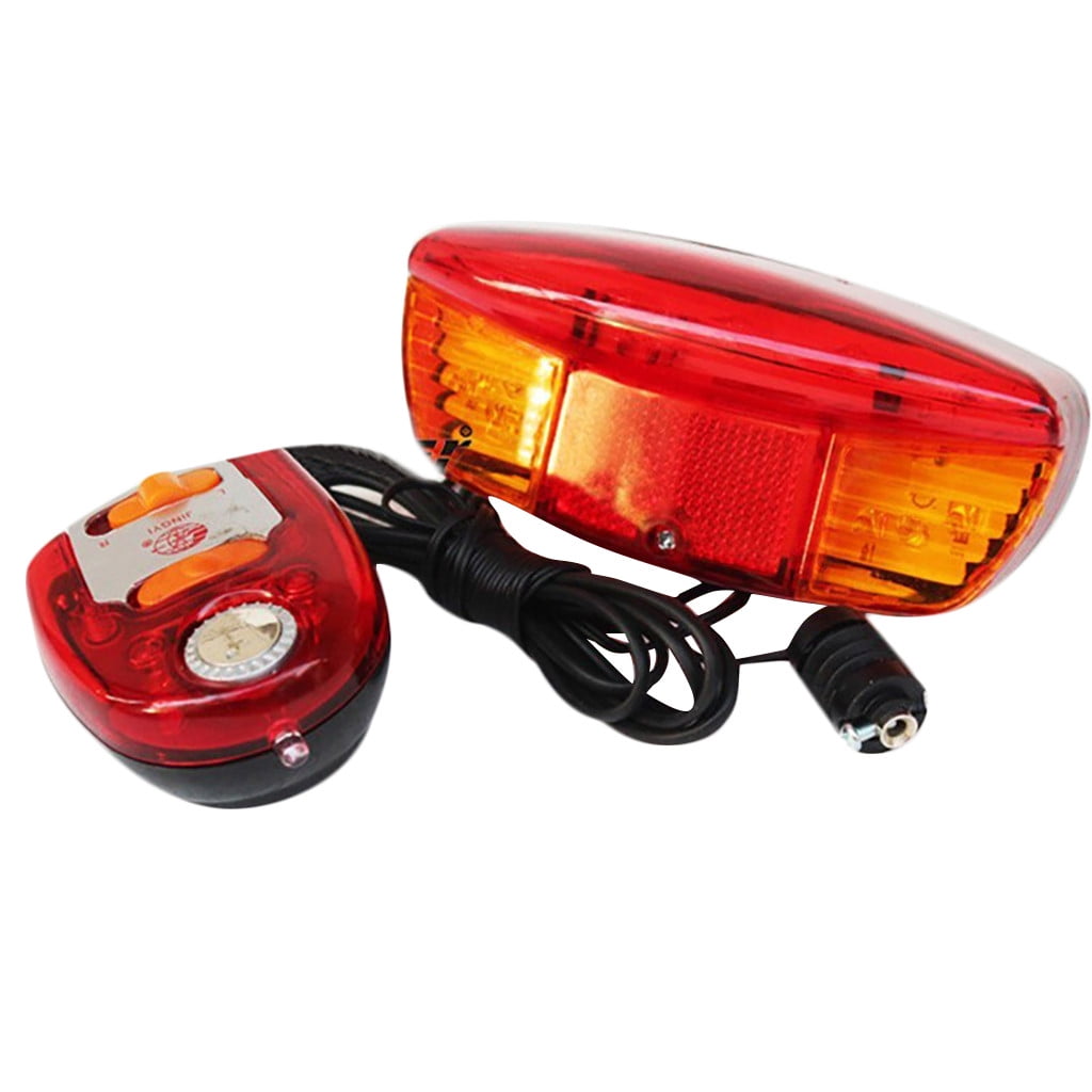 LED Bicycle Bike Turn Signal Directional Brake Light Lamp 8 sound Horn US STOCK