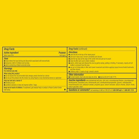 Preparation H Medicated Wipes 48 Ea Pack Of 2