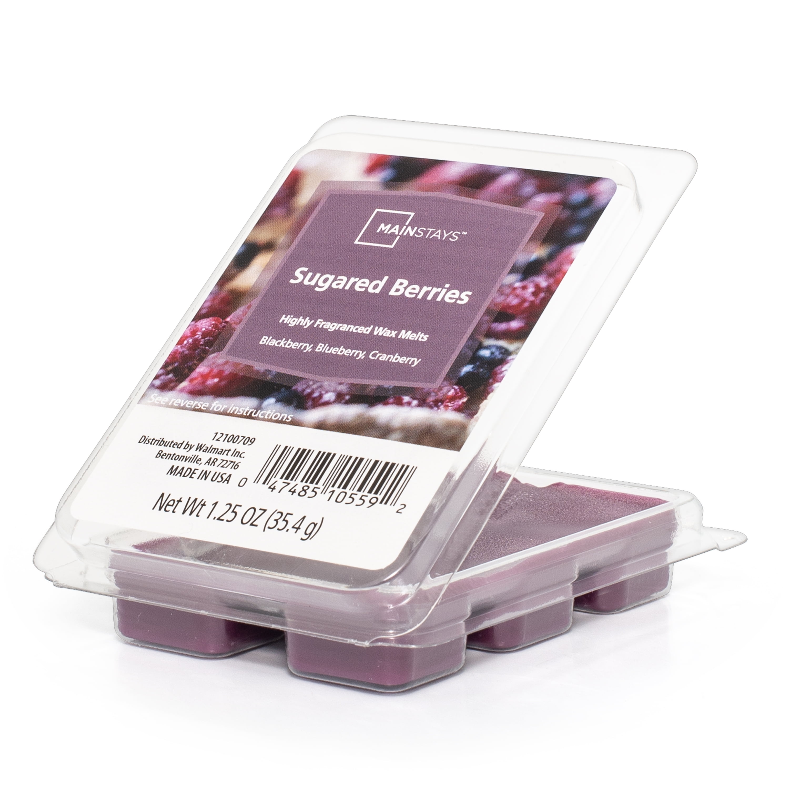 (3 pack) Mainstays Sugared Berries Scented 6 Cube Wax Melt, 1.25 oz