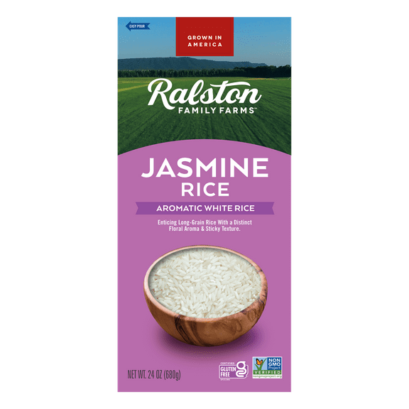 Pack of 6, Ralston Family Farms Jasmine Rice, 24 oz