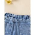 thumbnail image 5 of Coduop Kids Girls Denim Spaghetti Straps Bow Cami Crop Top Wide Leg Jeans Girls Trendy Clothes, 5 of 7
