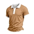 thumbnail image 7 of Breeze Polo Shirts for Men Color Block Henley Short Sleeve T Shirts Causal Athletic Golf Tees, 3XL, 7 of 7
