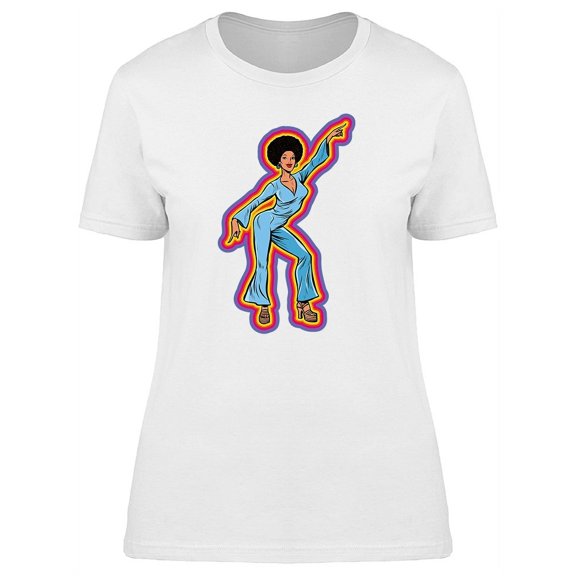 Retro Disco Woman Dancing T-Shirt Women -Image by Shutterstock, Female XX-Large