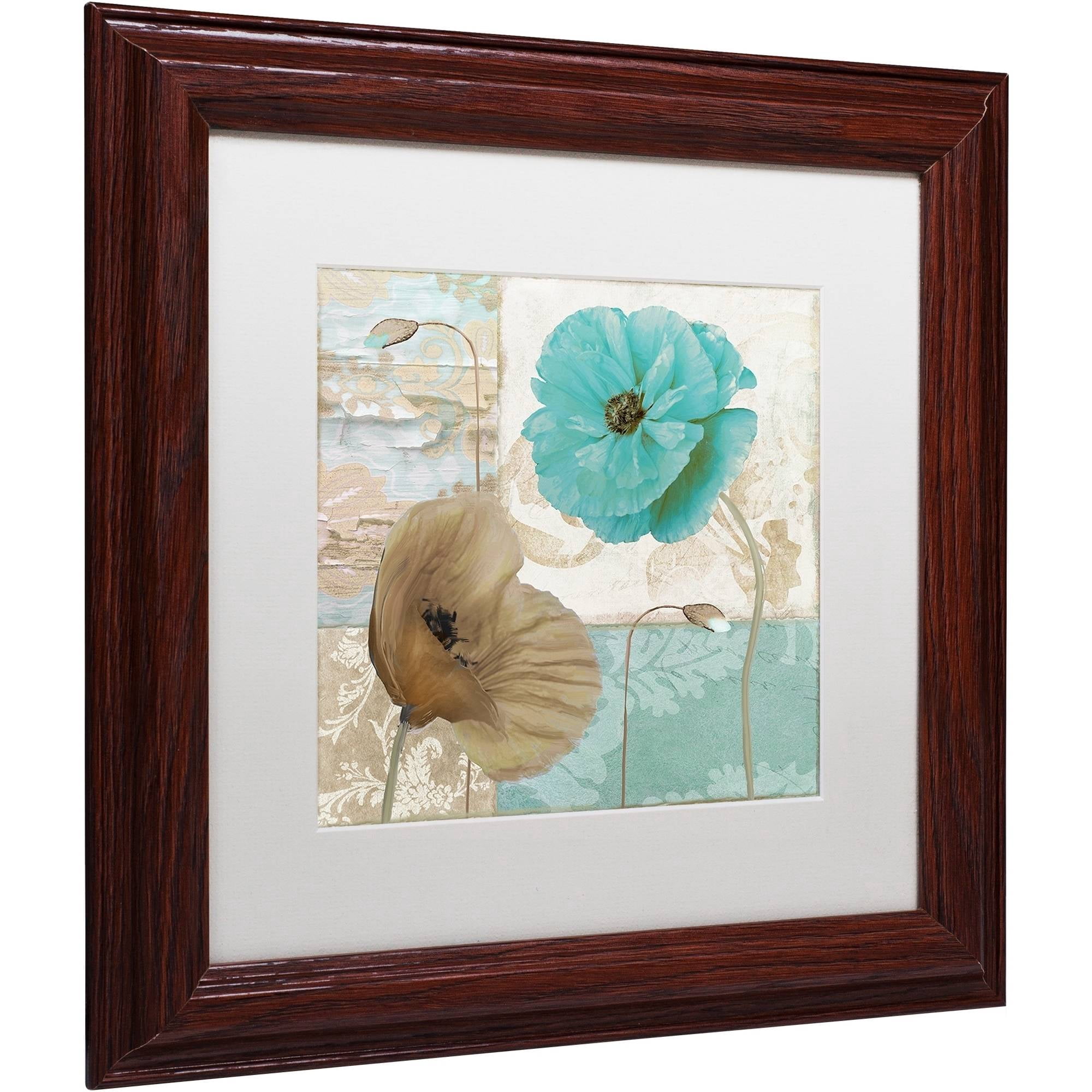 Trademark Fine Art "Beach Poppies IV" Canvas Art by Color Bakery White Matte, Wood Frame