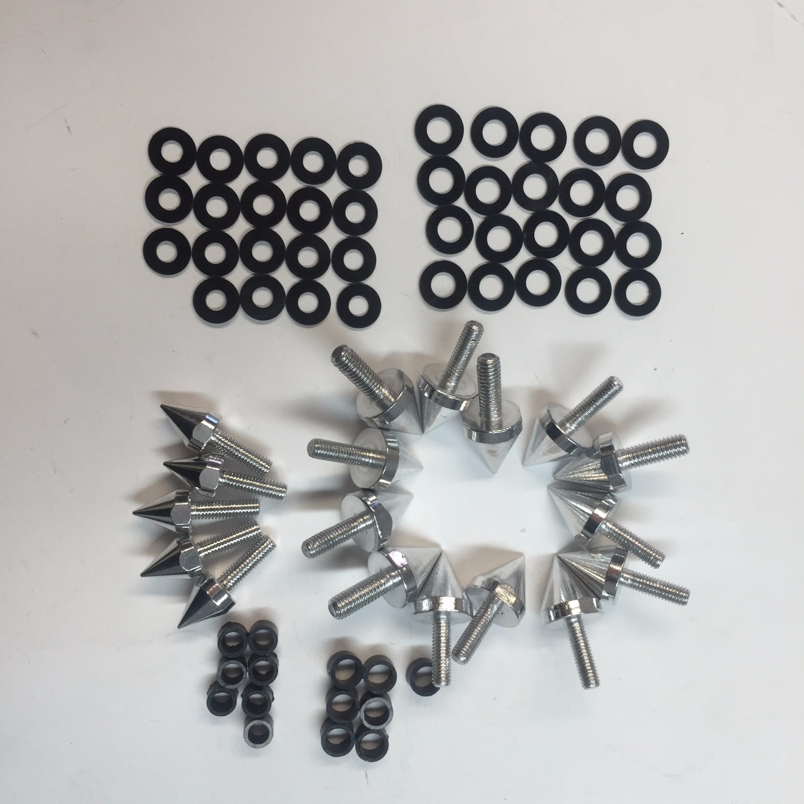 HTTMOTOR Silver Motorcycle Spike Fairing Bolts For 2004 2005 Kawasaki Ninja Zx10 Zx10R 10R