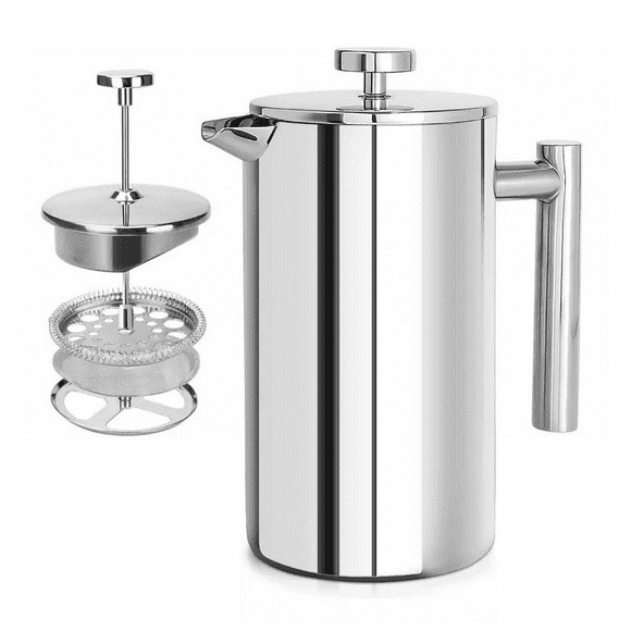 Cafetera Estilo Prensa Francesa De Acero Inoxidable 1000 mL