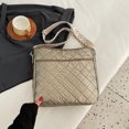 thumbnail image 2 of Bolso bandolera de moda para mujer Bolso bandolera elegante acolchado de color sólido (dorado), 2 of 8