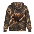 thumbnail image 5 of Uorisanigo Hunting Camo Bear Forest Womens Zip Up Hoodies Size XS Slight Stretch Pocket Long Sleeve Zip Hoodies Drop Shoulder Oversized Winter Fall Outfits Fashion Clothes, 5 of 7