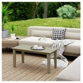 thumbnail image 2 of Outdoor Coffee Table, HDPE Patio Table - Rectangle All-Weather Slatted Tabletop for Yard, Balcony, Brown, 2 of 9