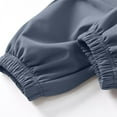 thumbnail image 4 of Lenpel Boys Girls' Baggy Joggers Kids Elastic Waist Pull on Pleated Cinch Bottom Cargo Pants Casual Athletic Pants(Navy,14-15 Years), 4 of 6