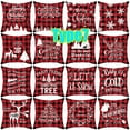 thumbnail image 2 of SPRING PARK Merry Christmas Throw Pillow Covers Deer Snowflakes Snowman Decorative Pillow Covers for Sofa Couch Bed and Car Throw Pillow Covers, 2 of 7