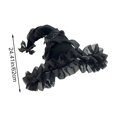 thumbnail image 7 of Slccxzc Foldable Witch Hat Dark Bat Wizard Wide Brim Pointed Gothic Lolita Headwear for Halloween Party, 7 of 7