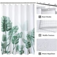 thumbnail image 3 of Shower Curtain for Bathroom, Green Tropical Leaves Shower Curtain Summer Spa Beach Theme Bathroom Decoration Cute Palm Tree Plant Shower Curtain for Showers and Bathtubs, 72W x 72L, 3 of 6