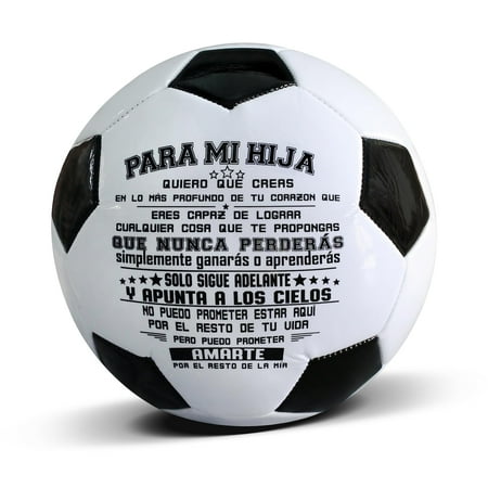 Para Mi Hija balones de fútbol - To My Daughter Football Size 5 Soccer Ball Inspirational Words in Spanish Language Y594 (Para Mi Hija)