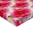 thumbnail image 4 of Ambesonne Rose Pattern Fitted Sheet, Abstract Floral Design, California King, Dark Coral Pale Pink, 4 of 5