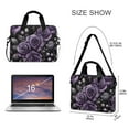 thumbnail image 3 of FORMRS 16" Laptop Bag Carrying Sleeve Case with Handle Travel Shoulder Briefcase, Purple Roses, 3 of 8