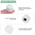 thumbnail image 2 of Paquete de 25 tuercas de tapa roscadas, tapas de tornillo M5x14mm para luminarias, tuerca de perilla estriada hembra para reemplazo de cubierta de luz de techo [Blanco mate], 2 of 7