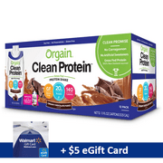 Orgain Clean Grass Fed Protein Shake, Vanilla, 20g Protein, 11.0 Fl Oz, 12 Ct, with FREE $5 eGift Card Promo