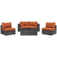 thumbnail image 6 of Modway Summon 5 Piece Outdoor Patio Sunbrella® Sectional Set in Canvas Tuscan, 6 of 12
