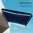 thumbnail image 6 of Outsunny 13' x 10' Electric Awning, Patio Retractable Awning with LED Lights and Remote Controller, Blue, 6 of 10